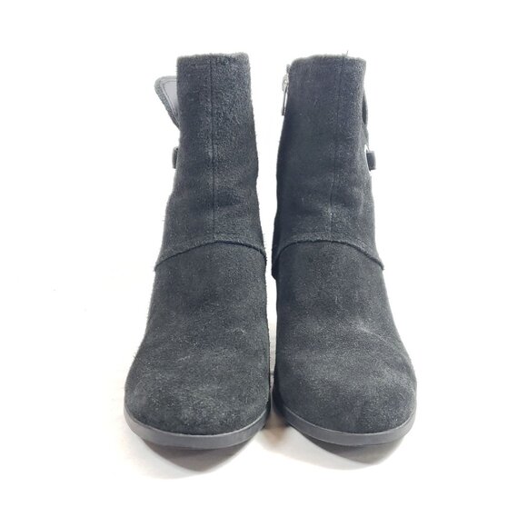 Koolaburra By UGG Womens Black Suede Ankle Boots With Block Heel Size 9 - Picture 6 of 9